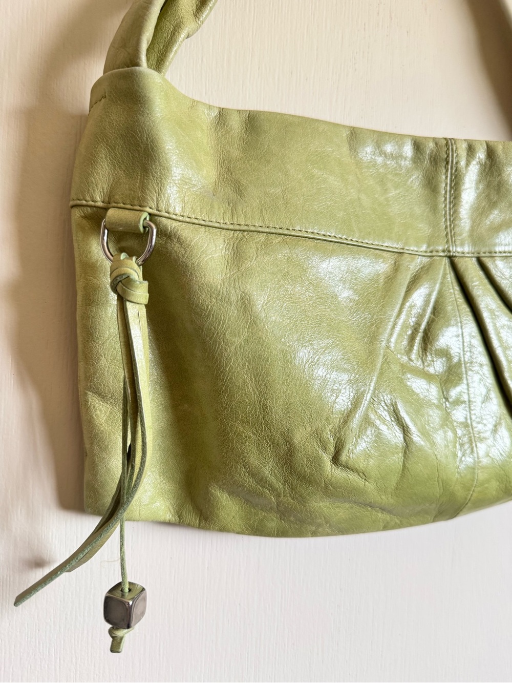 HOBO Chartreuse Green Leather Shoulder Bag - Picture 3 of 7